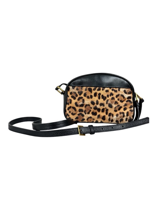 J. Crew Handbags - J CREW Devon Camera Leopard Calf Hair Leather Crossbody Bag